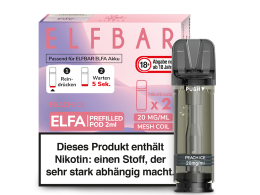 ELFA CP Prefilled Pod Juicy Peach/Peach Ice 20mg/ml
