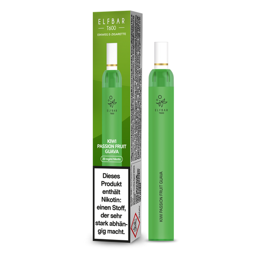 Elf Bar T600 Einweg E-Zigarette - Kiwi Passion Fruit Guava 20 mg/ml