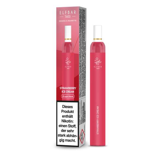 Elf Bar T600 Einweg E-Zigarette - Strawberry Ice Cream 20 mg/ml