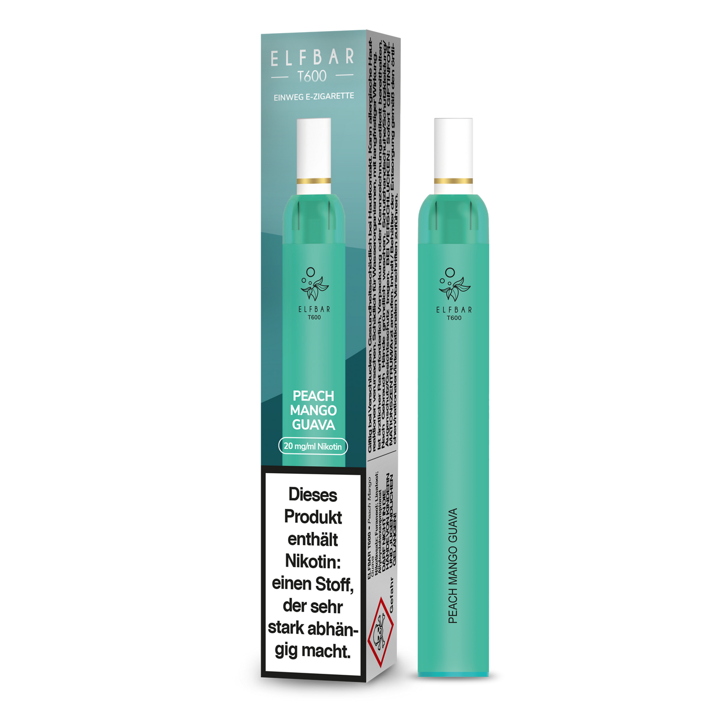Elf Bar T600 Einweg E-Zigarette - Peach Mango Guava 20 mg/ml