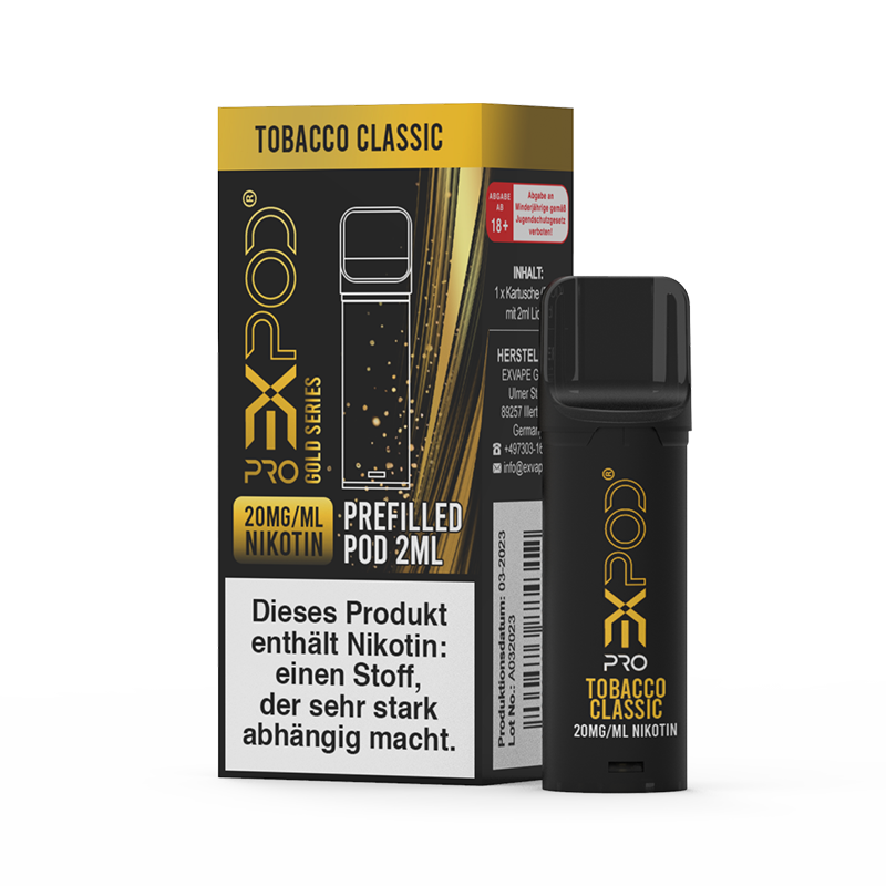 Expod Pro POD - Gold Series - Tobacco Classic - 20mg