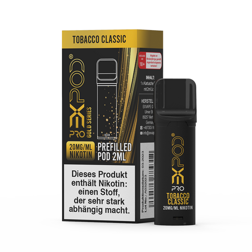 Expod Pro POD - Gold Series - Tobacco Classic - 20mg
