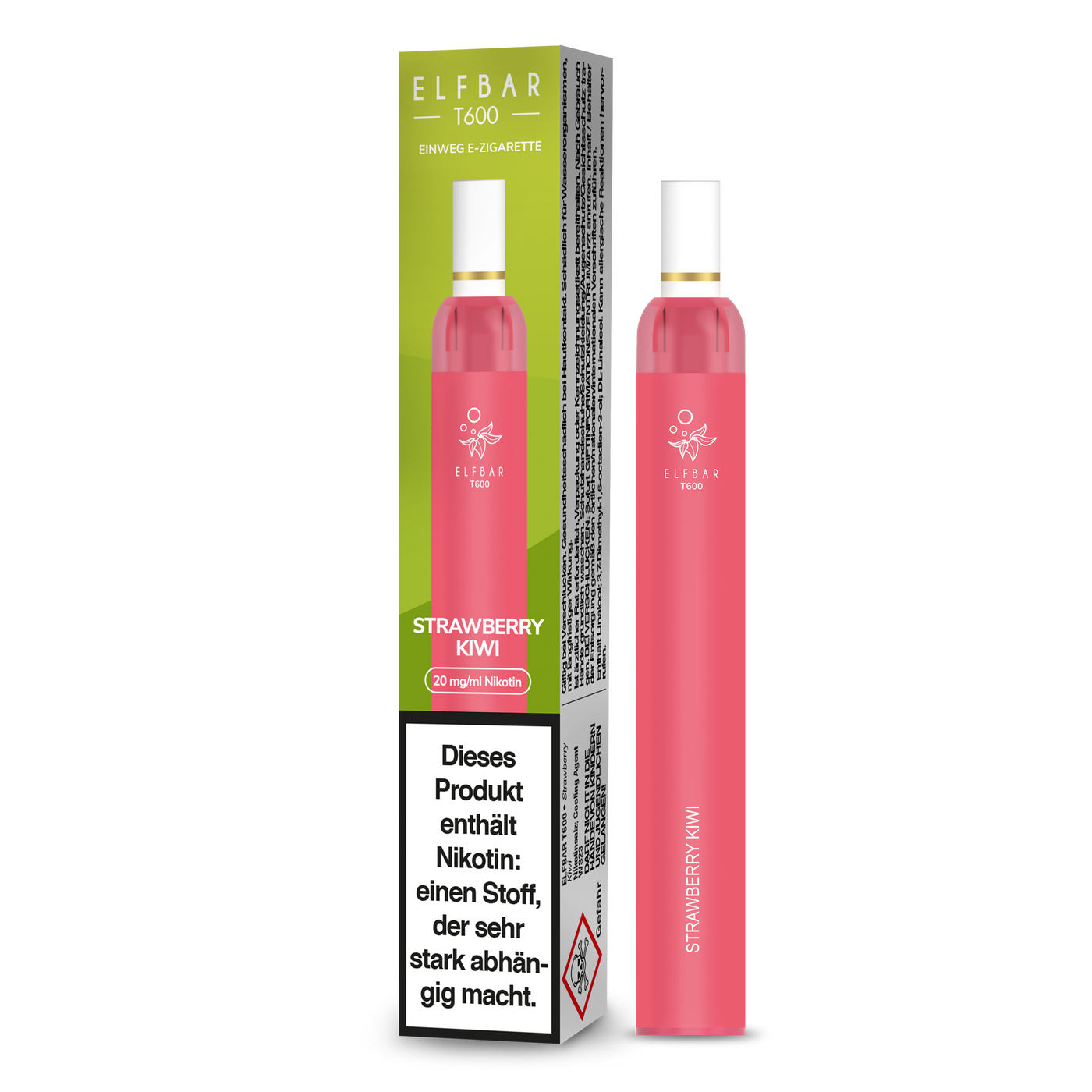 Elf Bar T600 Einweg E-Zigarette - Strawberry Kiwi 20 mg/ml