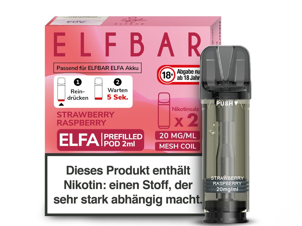 ELFA CP Prefilled Pod Strawberry Raspberry 20mg/ml