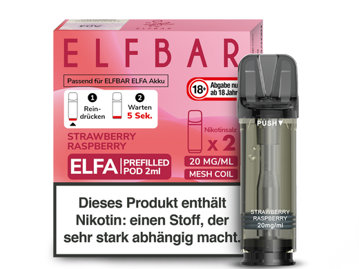 ELFA CP Prefilled Pod Strawberry Raspberry 20mg/ml