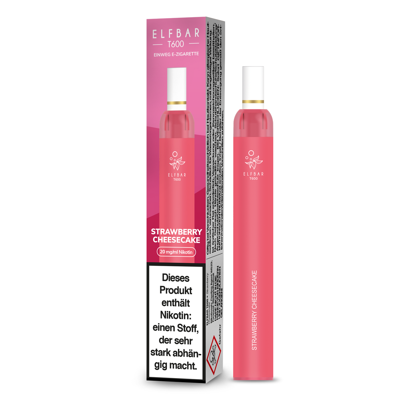 Elf Bar T600 Einweg E-Zigarette - Strawberry Cheesecake 20 mg/ml