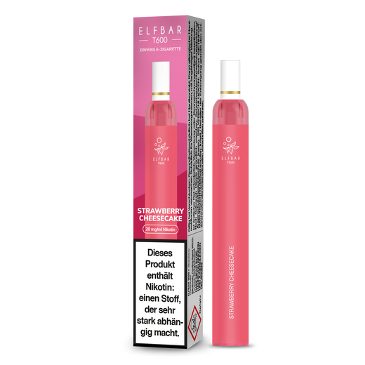 Elf Bar T600 Einweg E-Zigarette - Strawberry Cheesecake 20 mg/ml