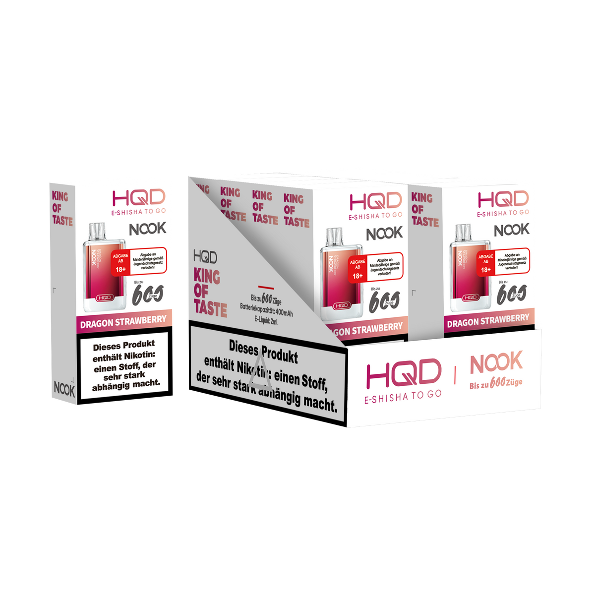 HQD Nook 20mg/ml Dragon Strawberry