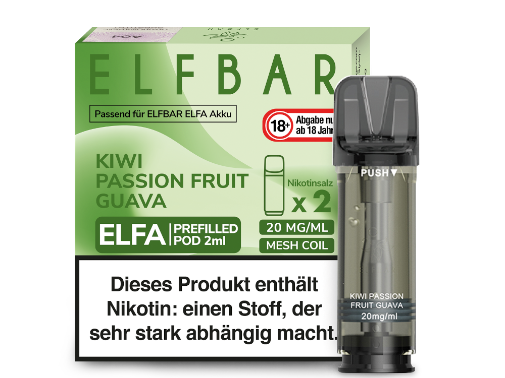 ELFA CP Prefilled Pod Kiwi Passion Fruit Guava 20mg/ml (10x2)