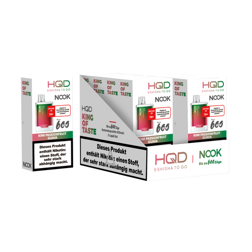 HQD Nook 20mg/ml Kiwi Passionfruit Guava
