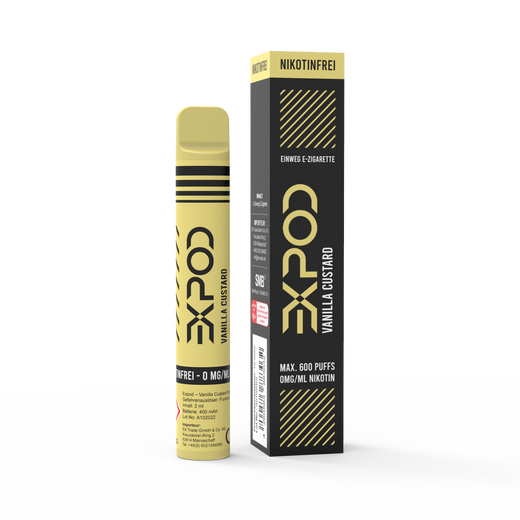EXPOD Disposable Vanilla Custard 0mg/ml (Steuerware)