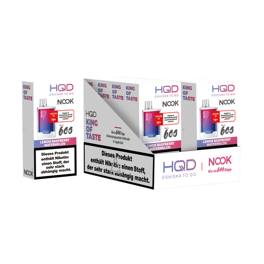 HQD Nook 20mg/ml Lemon Raspberry Watermelon