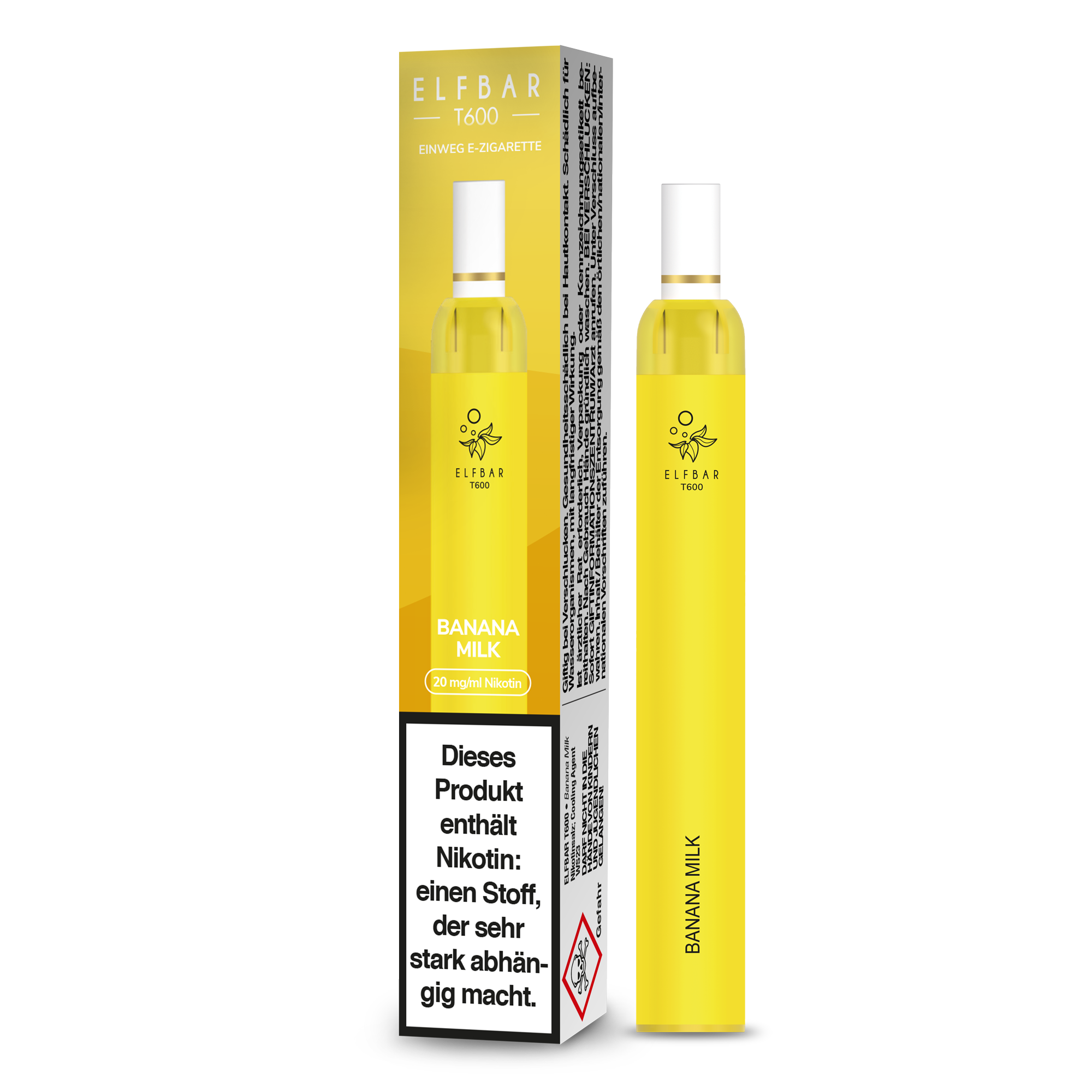 Elf Bar T600 Einweg E-Zigarette - Banana Milk 20 mg/ml