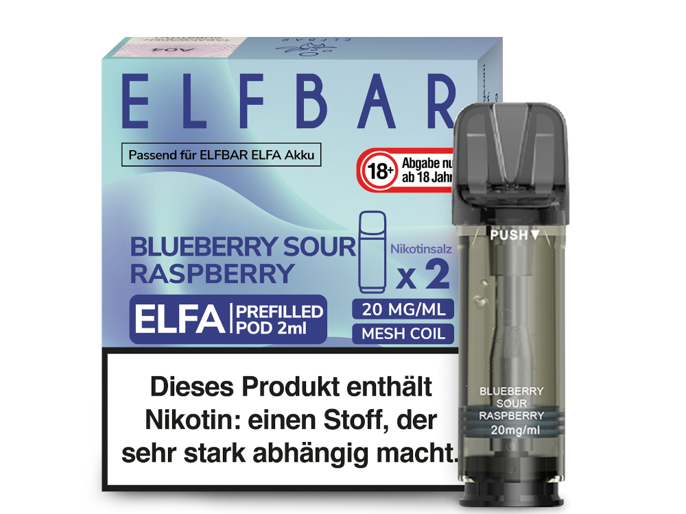 ELFA CP Prefilled Pod Blueberry Sour Raspberry 20mg/ml