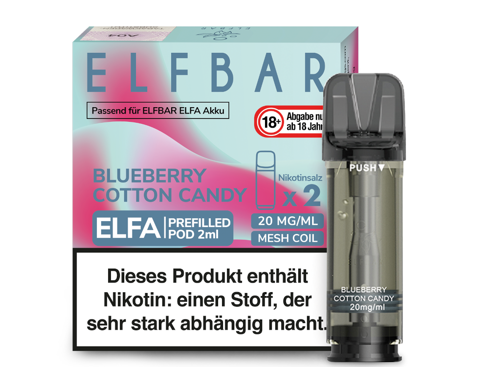 ELFA CP Prefilled Pod Blueberry Cotton Candy 20mg/ml