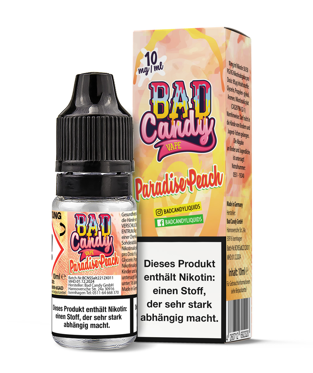 Bad Candy Paradise Peach 10 mg/ml Nikotinsalz