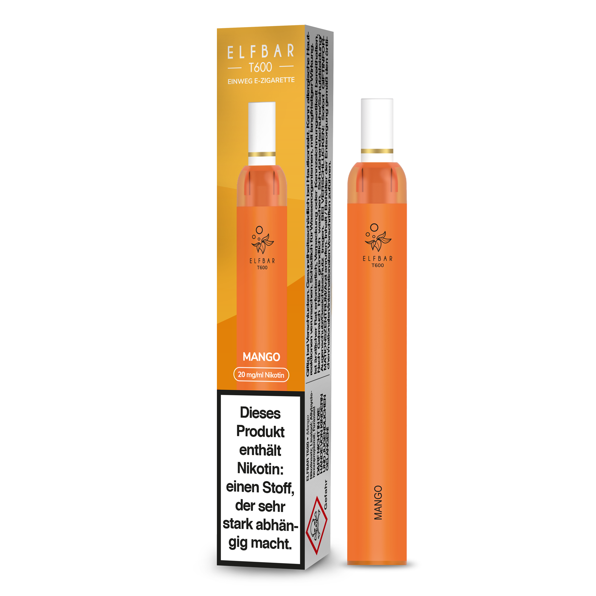 Elf Bar T600 Einweg E-Zigarette - Mango 20 mg/ml